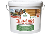 Теплый шов герметик акриловый для деревянных домов, белый 7 кг