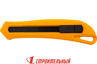 Нож Denzel 18 мм, сменное лезвие, SK4, облегченный корпус, нажимной фиксатор 78941