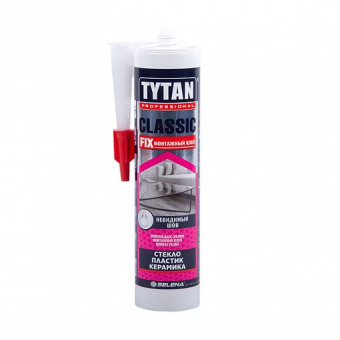 Tytan Professional Classic Fix клей монтажный каучуковый, картридж, прозрачный 310 мл	
