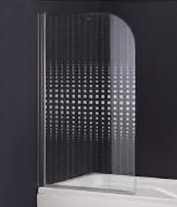 Шторка на ванну Parly F04 (130*75),прозрачное стекло 5мм