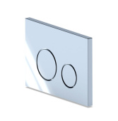 Клавиша смыва для скрытой инсталляции унитаза, АНИ Пласт, круглая, матовый хром, WP1311