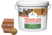 Теплый шов герметик акриловый для деревянных домов, медовый 15 кг