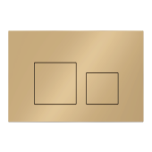 Клавиша смыва для скрытой инсталляции унитаза, АНИ Пласт, квадратная, золото матовое, WP1655
