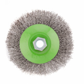 Щетка для УШМ, 115 мм, М14, "тарелка", витая проволока// Сибртех	