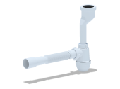 Сифон для писсуара АНИ Пласт U0115 40 мм с гибкой трубой 40х40/50 мм