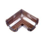 Угол желоба 90 градусов ПВХ Docke Premium Шоколад 120 мм