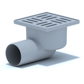 Трап для душа АНИ Пласт TA5104 горизонтальный нерегулируемый с выпуском 50 мм и решеткой из пластика 100х100 мм