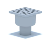 Трап вертикальный нерегулируемый АНИ Пласт TA5204 выпуск 50 мм с решеткой из пластика 100х100 мм