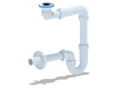 Сифон для раковины АНИ Пласт DB5003 смещенный 1 1/4 дюйма 32 мм с прямой трубой 32х32 мм