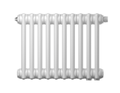 Радиатор труб. Zehnder Charleston Retrofit 3037, 12 сек.1/2 бок.подк. RAL9016 (кроншт.в компл)