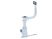 Сифон для мойки АНИ Пласт Грот A0140S 1 1/2 дюйма 40 мм с гибким переливом