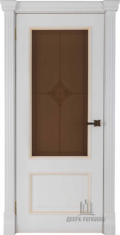 Дверь межкомнатная Гранд 1 Ромб Бронза (широкий фигурный багет)