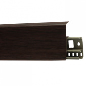 Плинтус напольный ПВХ с монтажной планкой Line Plast LS026 Зебрано черно-коричневый 2200х85х21 мм