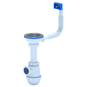 Сифон Ани Грот 3 1/2"*40 с гибким прямоуг. переливом