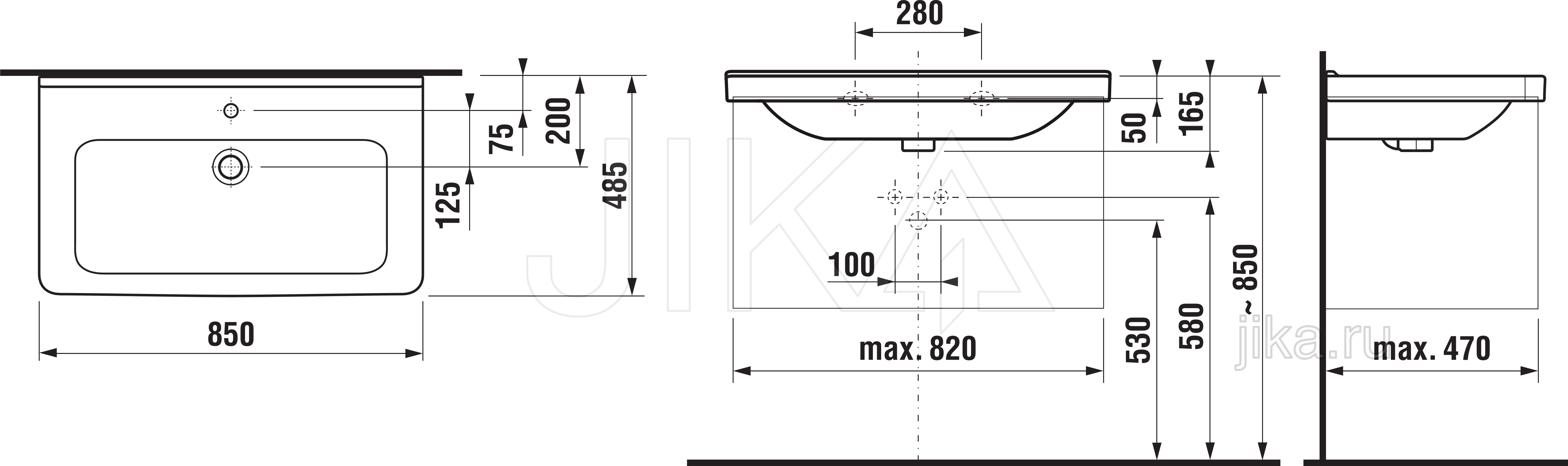 размеры установки раковины в ванной комнате
