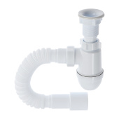 Сифон для мойки АНИ Пласт Варяг C5015 1 1/4 дюйма 40 мм с гибкой трубой 40х40/50 мм