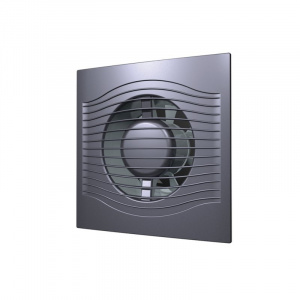 Вентилятор осевой  вытяжной с обратным клапаном D100,SLIM 4С dark grey metal
