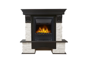 Портал Firelight Pietra Classic камень белый, шпон венге