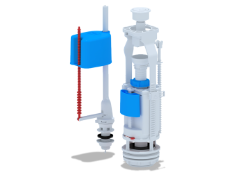 Набор с нижней подводкой АНИ Пласт WC3550 1 1/2 дюйма с пластиковым штуцером двойная кнопка эконом белая