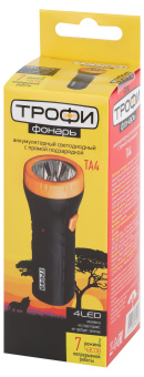 Фонарь Трофи TA4 4хLED 4V0.5Ah аккумулятор