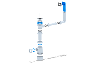 Сифон для мойки АНИ Пласт Грот A0140 1 1/2 дюйма 40 мм с жестким переливом
