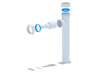 Отвод для стиральной машины АНИ Пласт M150 1 1/2 дюйма х 40 мм