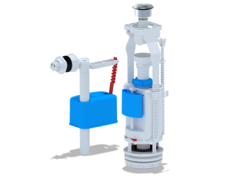 Набор с боковой подводкой АНИ Пласт WC3050C 1 1/2 дюйма с пластиковым штуцером двойная кнопка эконом хром