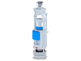 Арматура сливная АНИ Пласт WC7050C с двойной хромированной кнопкой