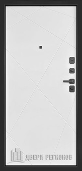 Дверь входная Прогресс Лайт, цвет Темный бетон, панель - Прогресс Лайт цвет Шагрень Белая