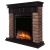 Портал Firelight Bricks Wood Classic камень темный, шпон венге