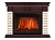 Портал Firelight Bricks 25U (угловой) камень бежевый, шпон темный дуб
