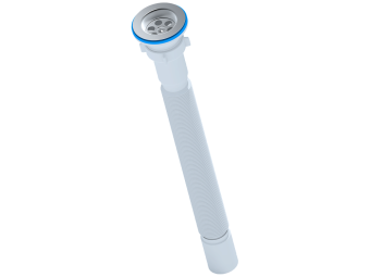 Сифон для мойки АНИ Пласт G114 1 1/2 дюйма 40 мм гофрированный 525-1355 мм