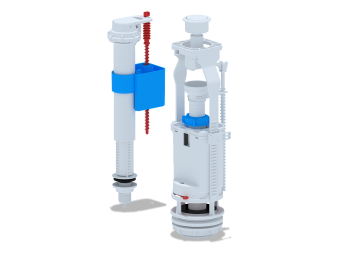 Набор с нижней подводкой АНИ Пласт WC8510 1/2 дюйма с пластиковым штуцером кнопка белая