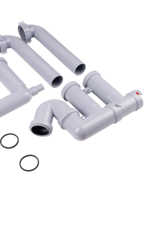 Cифон для мойки АНИ Пласт F серия F3520 1 1/2 дюйма 40 мм двойной с отводом для стиральной машины без выпуска