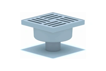 Трап вертикальный нерегулируемый АНИ Пласт TA5210 выпуск 50 мм с решеткой из пластика 150х150 мм