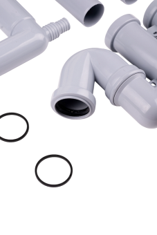 Cифон для мойки АНИ Пласт F серия F3520 1 1/2 дюйма 40 мм двойной с отводом для стиральной машины без выпуска