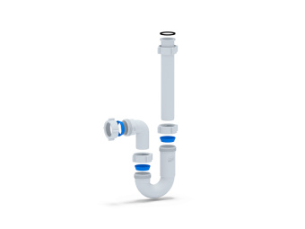 Сифон для раковины АНИ Пласт DB1020 1 1/4 дюйма 32 мм прямоточный без выпуска