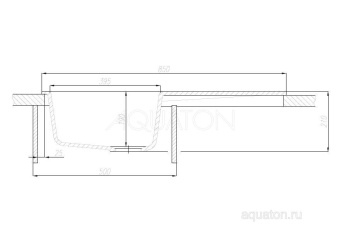 Мойка для кухни Aquaton Верона прямоугольная с крылом песочная 1A710032VR220