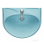 Раковина Santeri Вест с переливом голубой 131118S0611B0