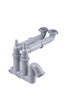 Cифон для мойки АНИ Пласт F серия F3520 1 1/2 дюйма 40 мм двойной с отводом для стиральной машины без выпуска