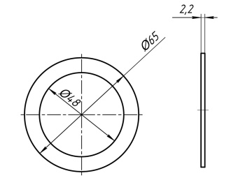 Прокладка плоская под горловину АНИ Пласт M065 65 мм