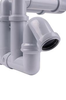 Cифон для мойки АНИ Пласт F серия F3520 1 1/2 дюйма 40 мм двойной с отводом для стиральной машины без выпуска