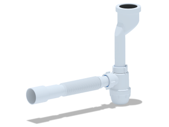 Сифон для писсуара АНИ Пласт U1016 40 мм с гибкой трубой 32х40/50 мм