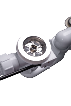 Перелив полуавтомат с плоским сифоном АНИ Пласт EM701 580 мм с гибкой трубой 40х50 мм