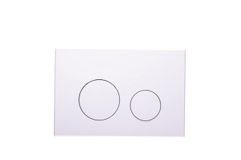 Клавиша смыва АНИ Пласт WPG1300G для инсталляции белая глянцевая круглая (старый артикул WP1300)