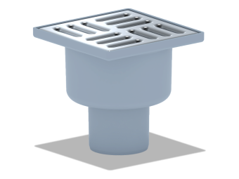 Трап для душа АНИ Пласт TQ5202 DN50 вертикальный нерегулируемый с сухим затвором и решёткой из нержавеющей стали 100х100 мм