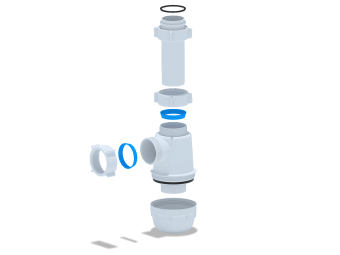 Сифон для мойки АНИ Пласт Грот A0120 1 1/2 дюйма 40 мм без выпуска