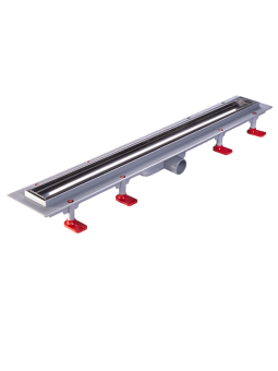 Трап линейный пластиковый АНИ Пласт TL1075 выпуск 40 мм решётка МОЛ под плитку 750 мм