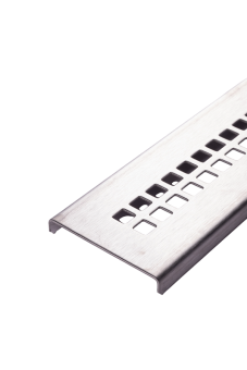 Трап линейный пластиковый АНИ Пласт TLQ1265M DN40 с сухим затвором и матовой решёткой Риф 650х62 мм