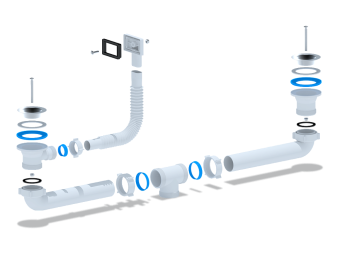 Набор АНИ Пласт L0105 для двойного сифона с переливом